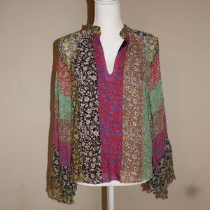 Alice + Olivia multi print blouse
